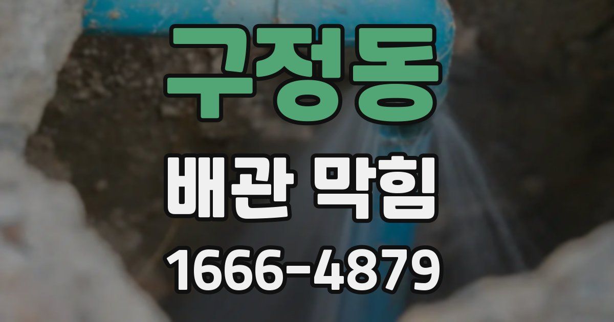 구정동 배관 막힘