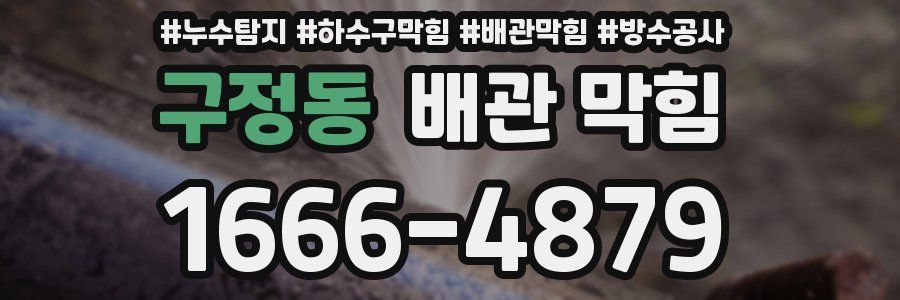 구정동 배관 막힘