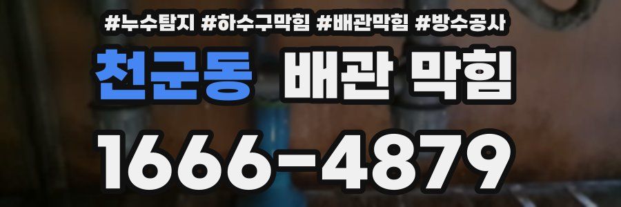 천군동 배관 막힘