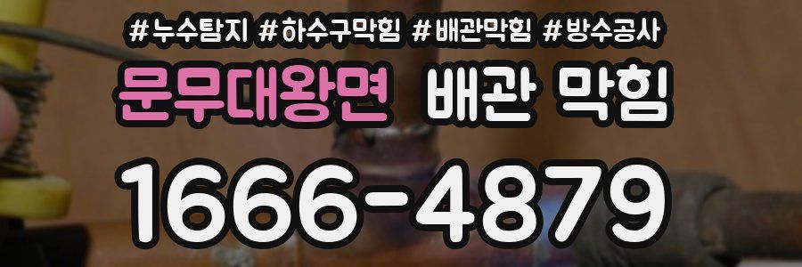 문무대왕면 배관 막힘
