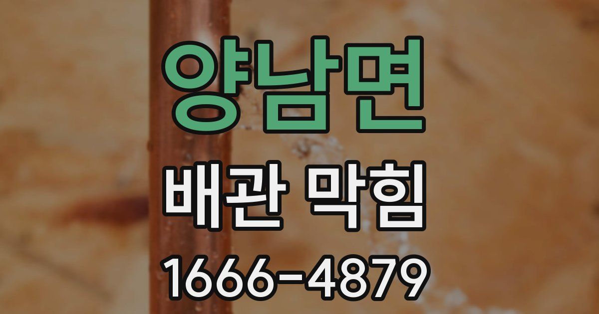 양남면 배관 막힘
