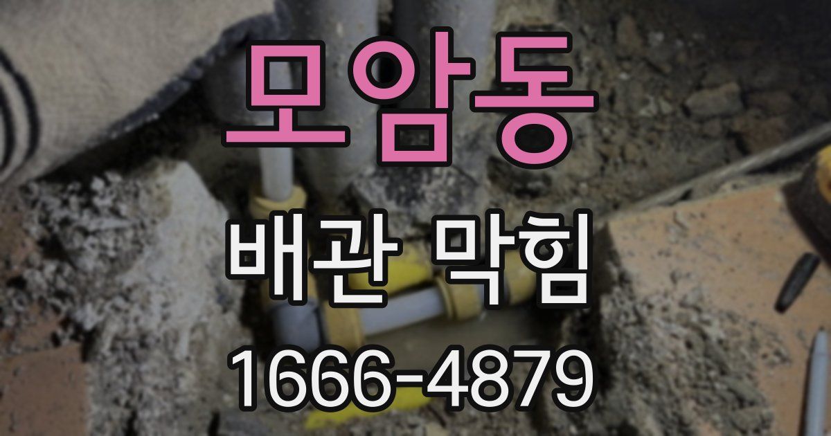 모암동 배관 막힘