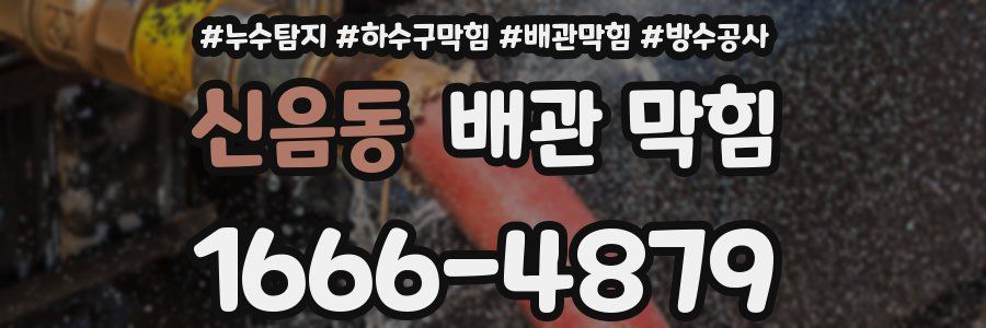 신음동 배관 막힘