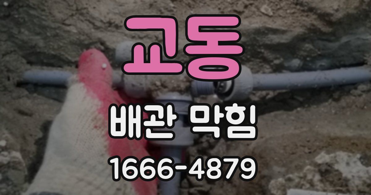 교동 배관 막힘