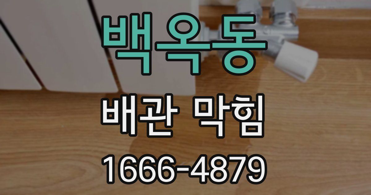 백옥동 배관 막힘