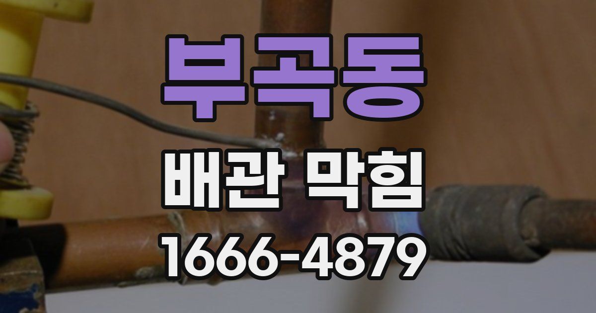 부곡동 배관 막힘