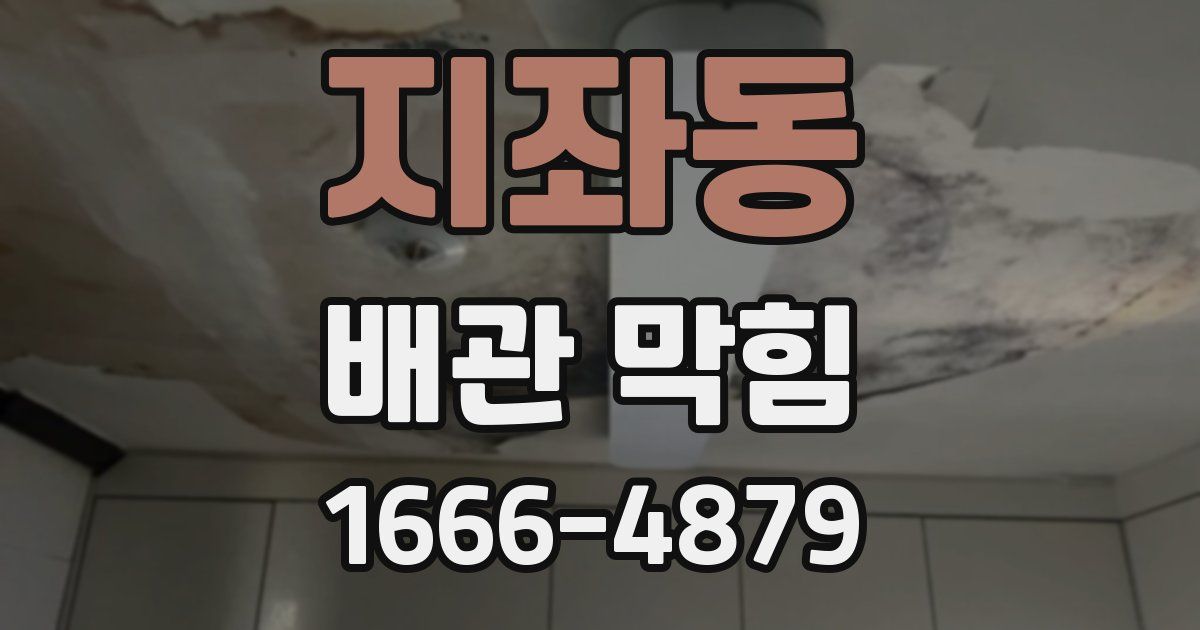 지좌동 배관 막힘