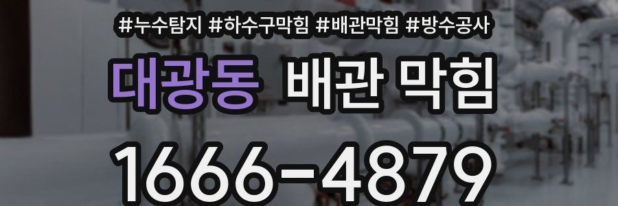 대광동 배관 막힘