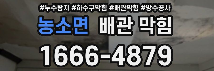 농소면 배관 막힘