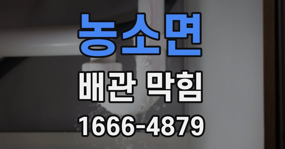 농소면 배관 막힘