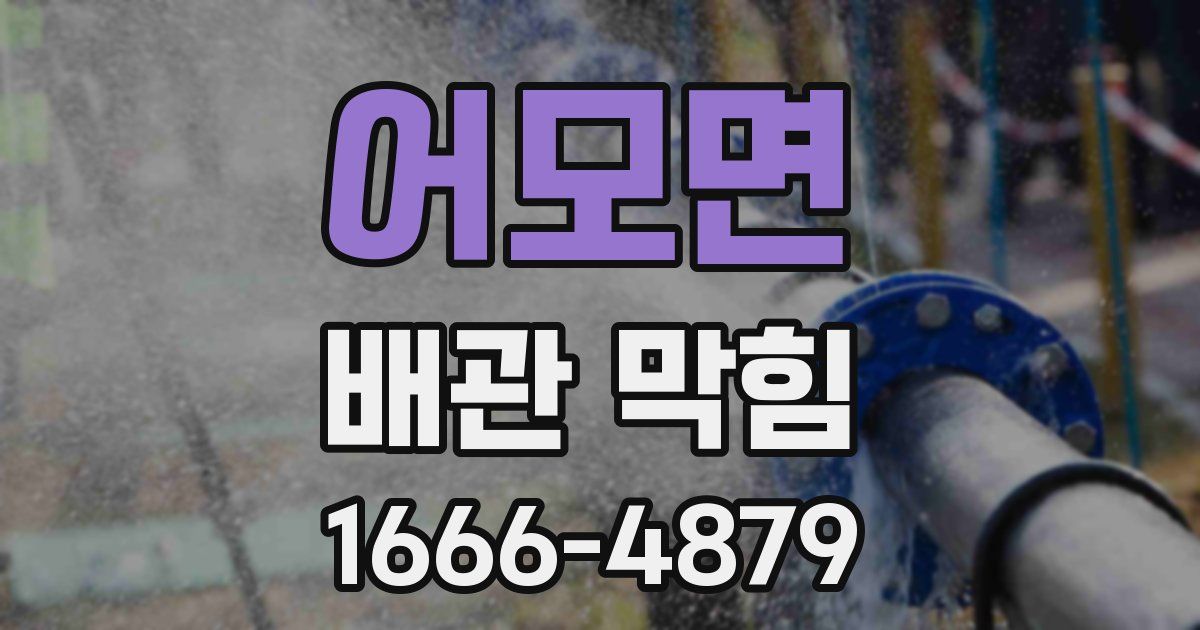 어모면 배관 막힘
