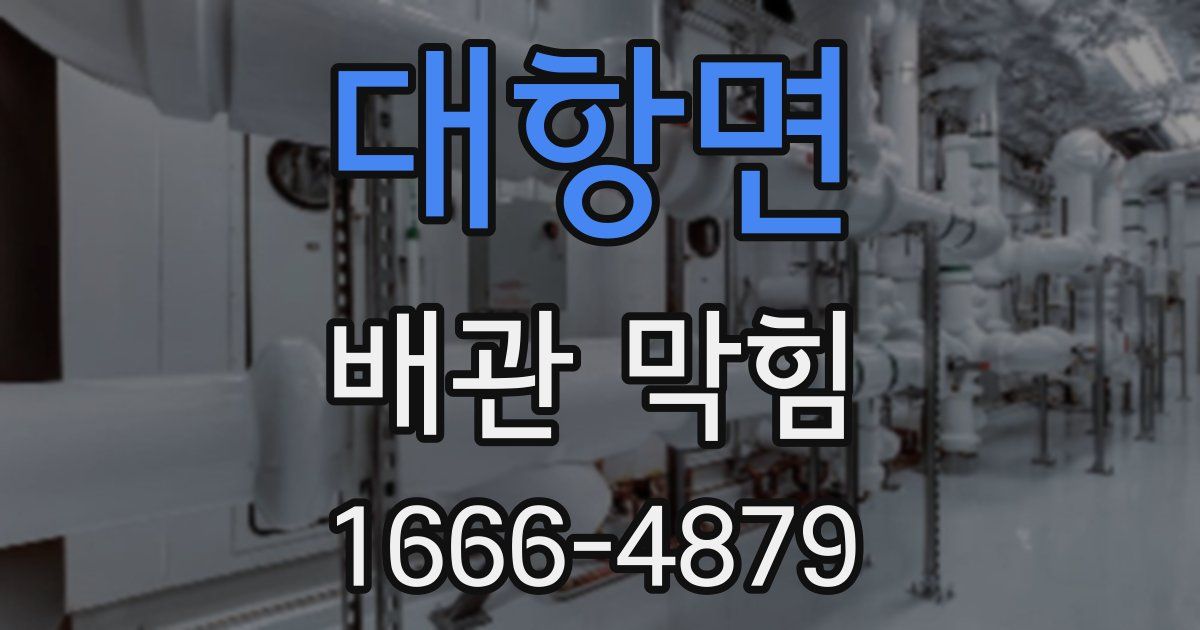 대항면 배관 막힘