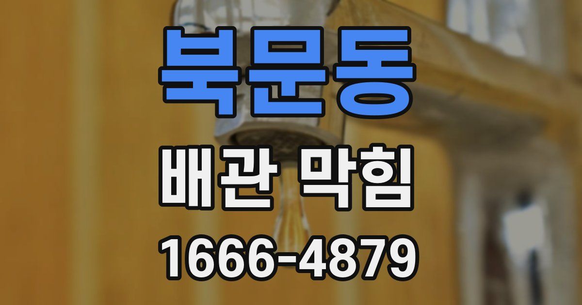 북문동 배관 막힘