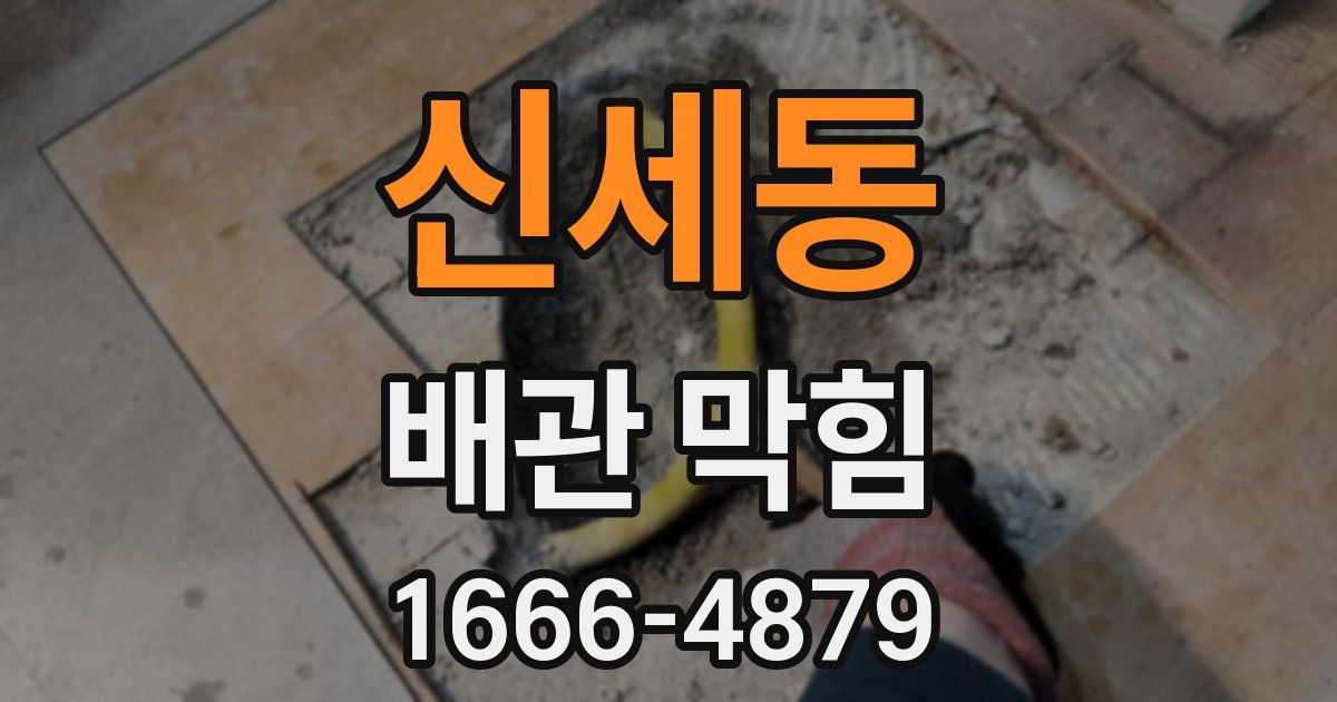 신세동 배관 막힘