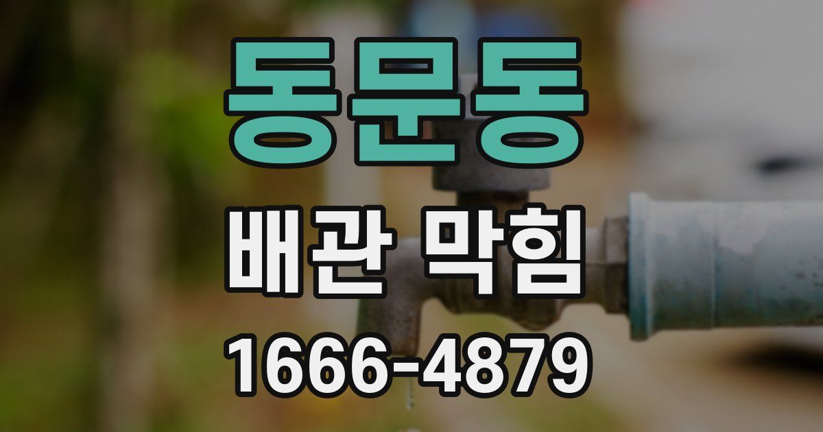 동문동 배관 막힘