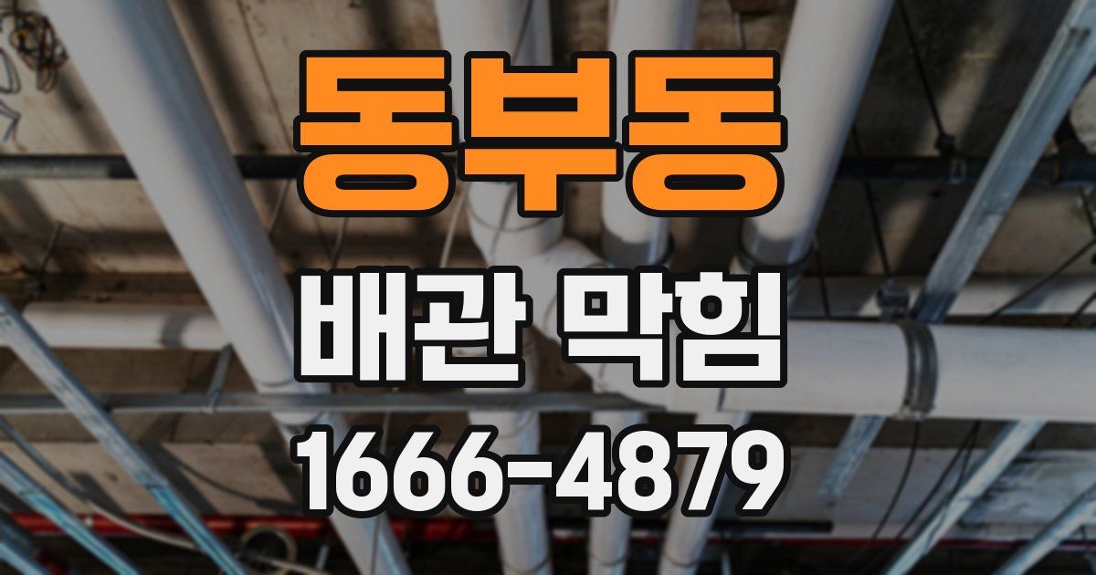 동부동 배관 막힘