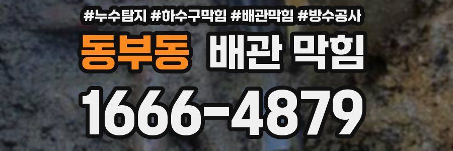 동부동 배관 막힘