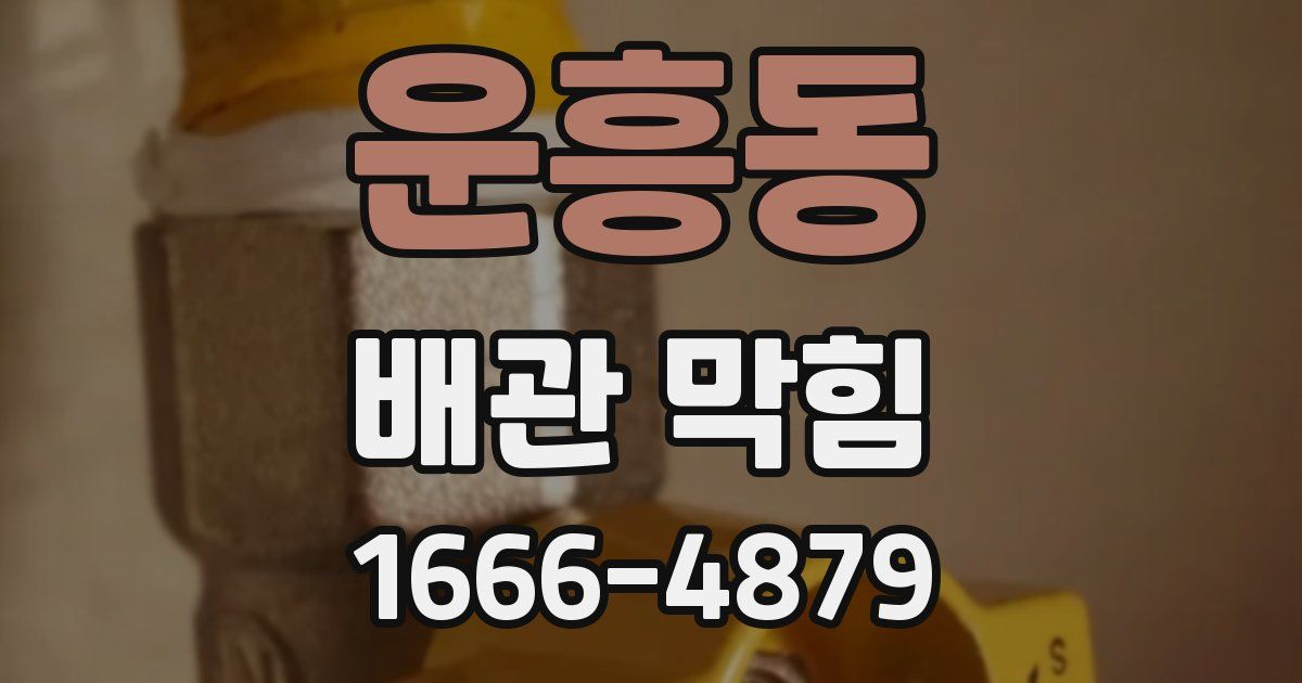 운흥동 배관 막힘
