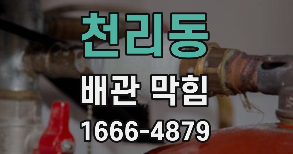 천리동 배관 막힘