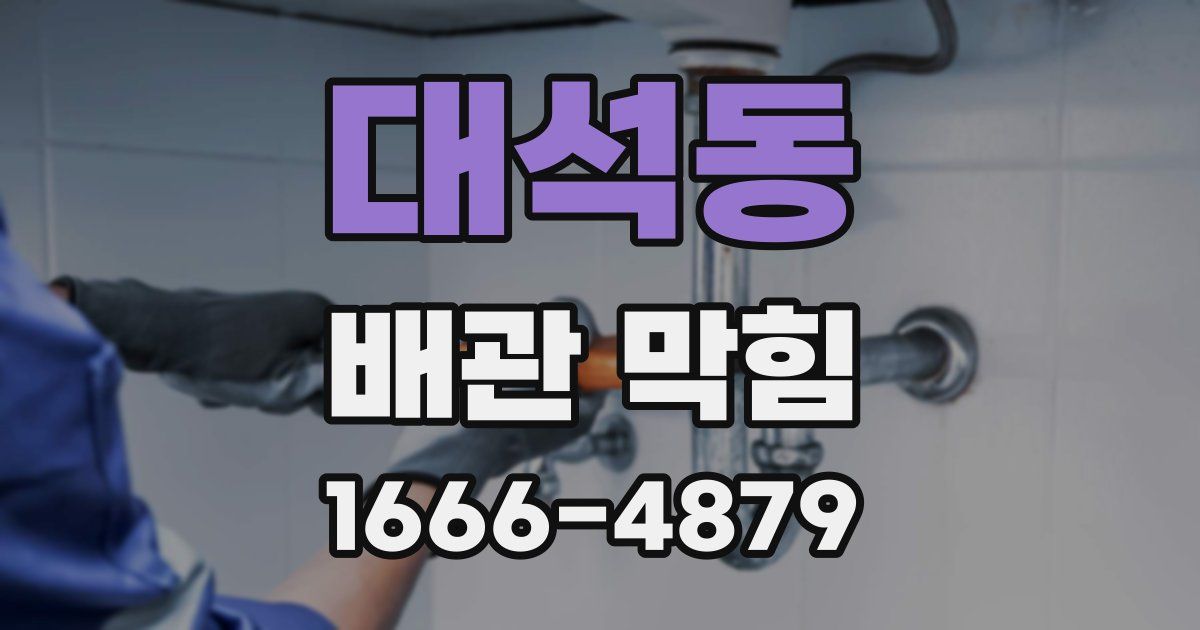대석동 배관 막힘