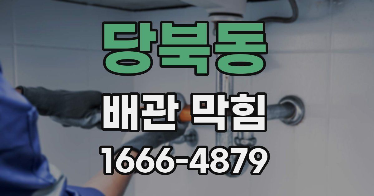 당북동 배관 막힘