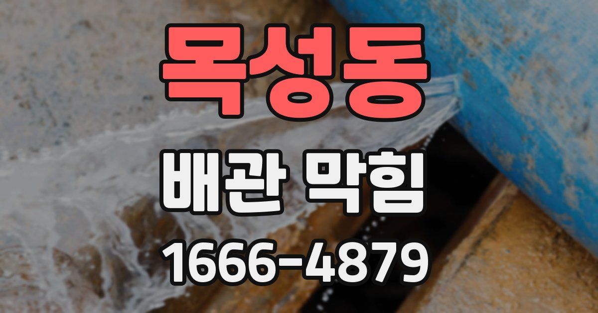 목성동 배관 막힘