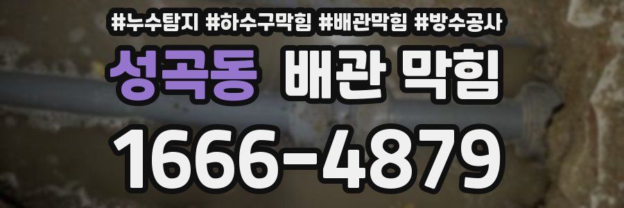 성곡동 배관 막힘