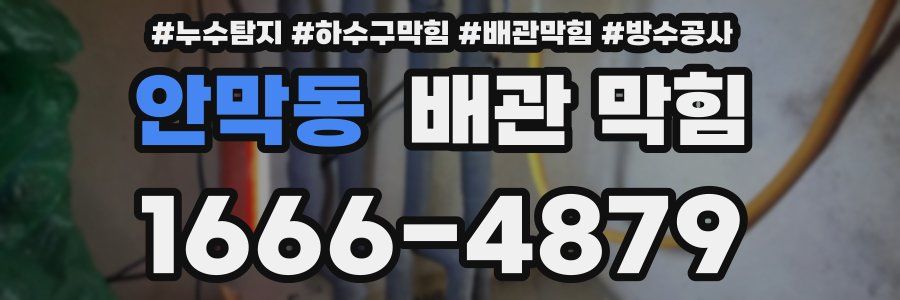 안막동 배관 막힘