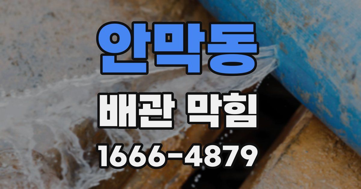 안막동 배관 막힘