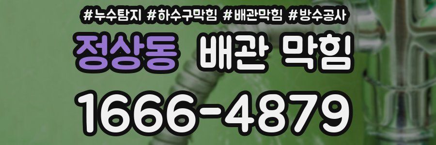 정상동 배관 막힘