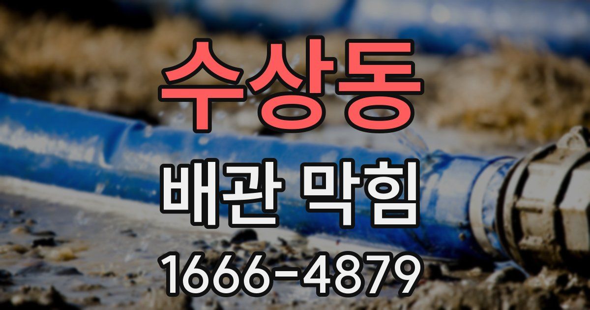 수상동 배관 막힘