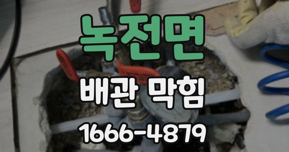 녹전면 배관 막힘