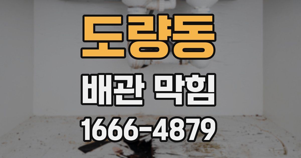 도량동 배관 막힘