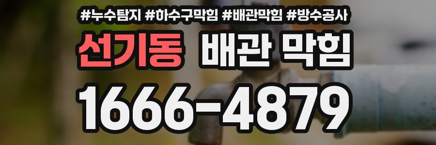 선기동 배관 막힘