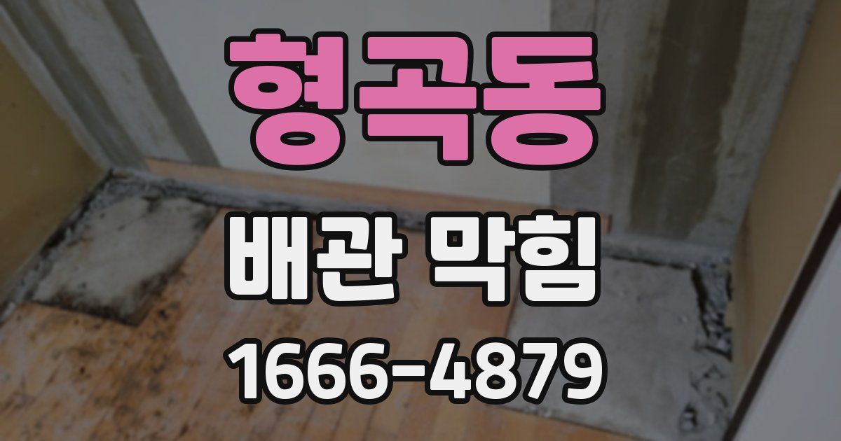 형곡동 배관 막힘