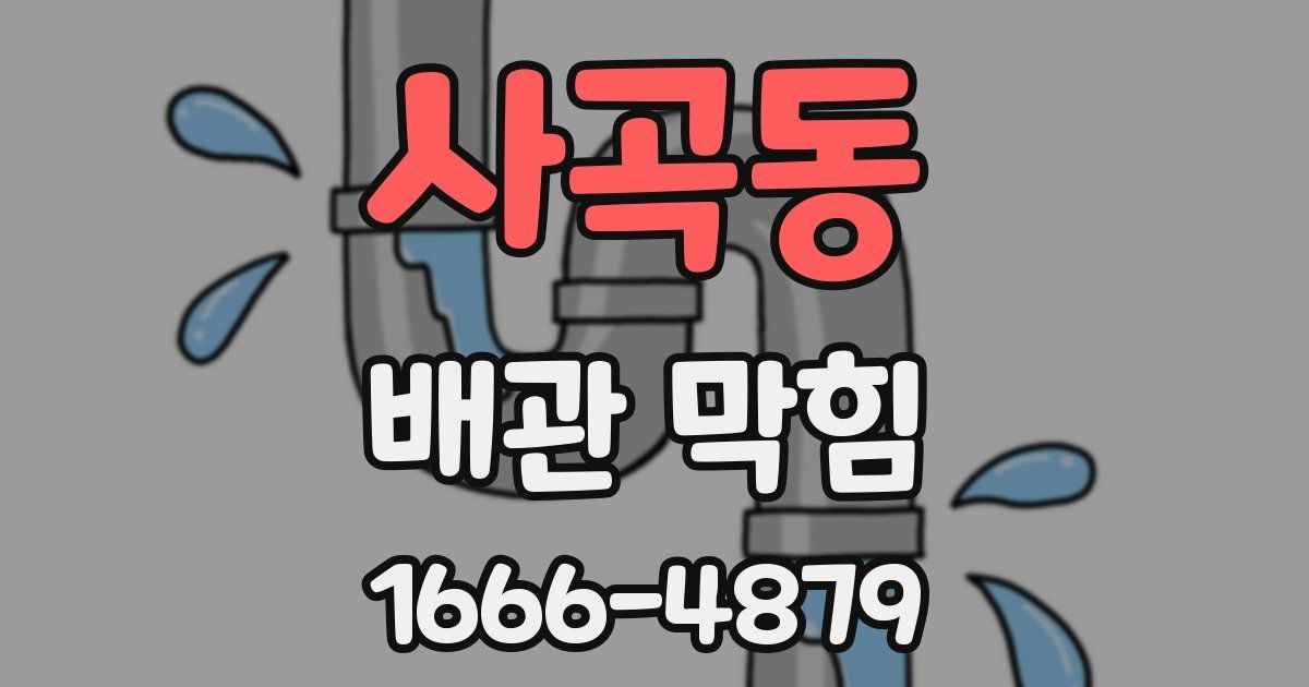 사곡동 배관 막힘