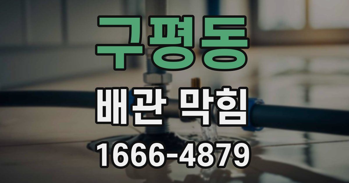 구평동 배관 막힘