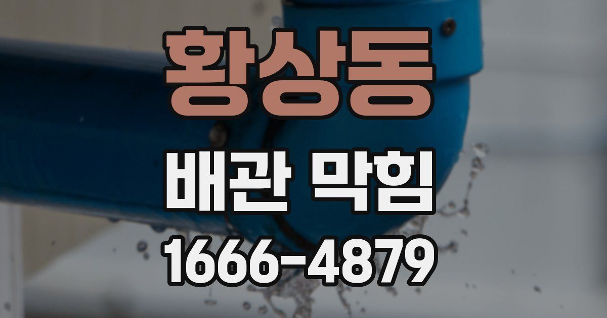 황상동 배관 막힘