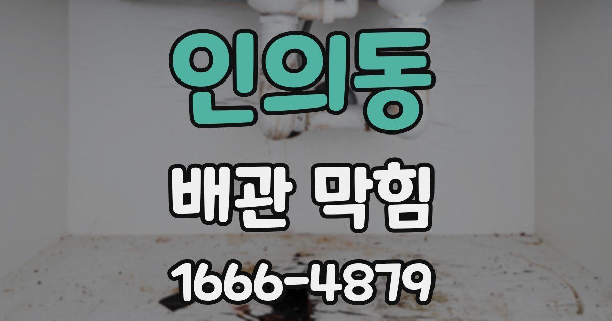 인의동 배관 막힘