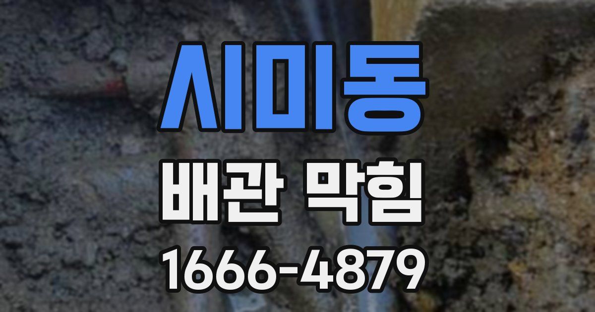 시미동 배관 막힘