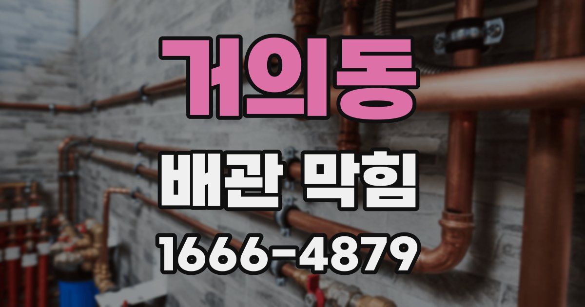 거의동 배관 막힘