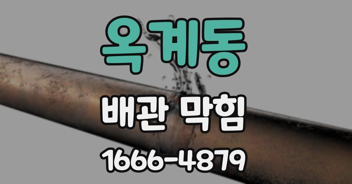 옥계동 배관 막힘