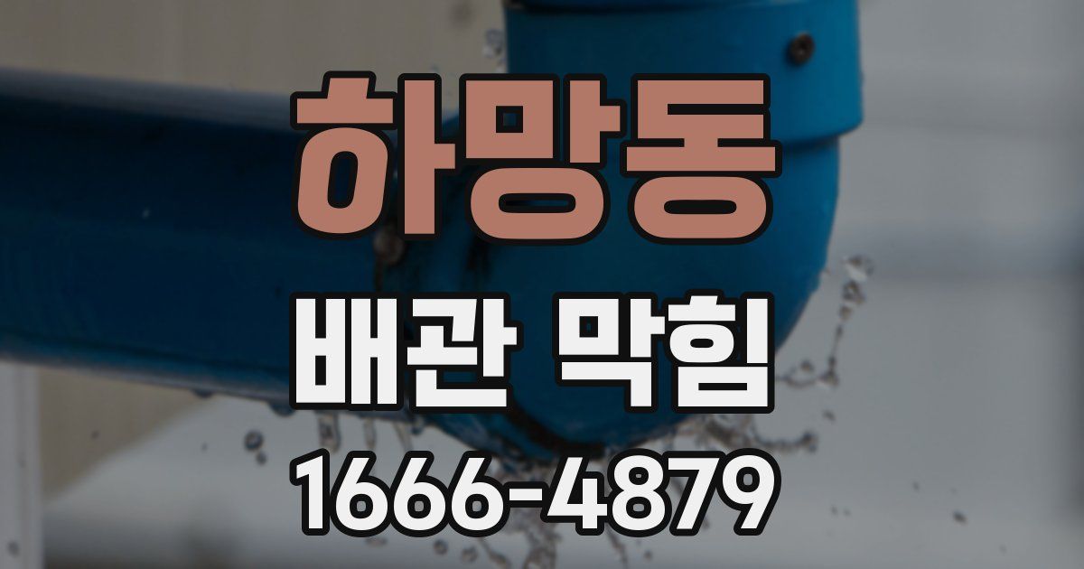 하망동 배관 막힘