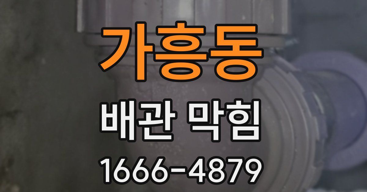 가흥동 배관 막힘