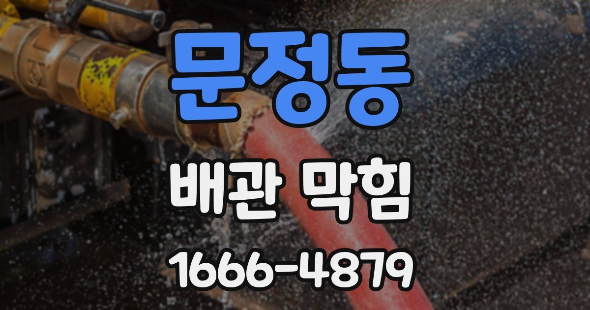 문정동 배관 막힘