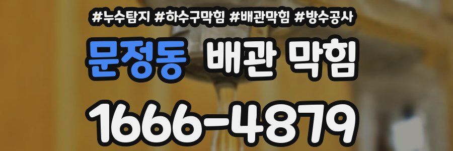 문정동 배관 막힘