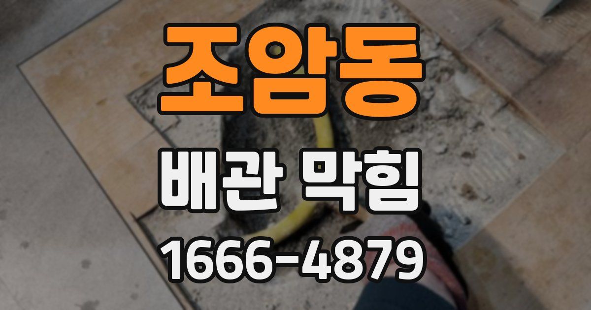 조암동 배관 막힘