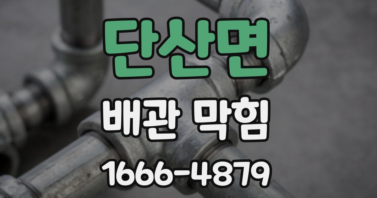 단산면 배관 막힘