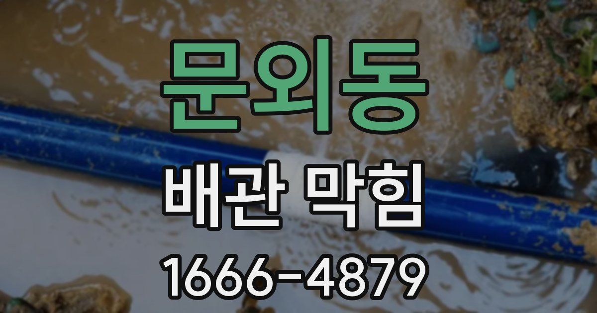 문외동 배관 막힘