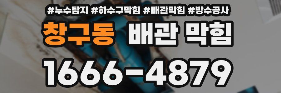 창구동 배관 막힘
